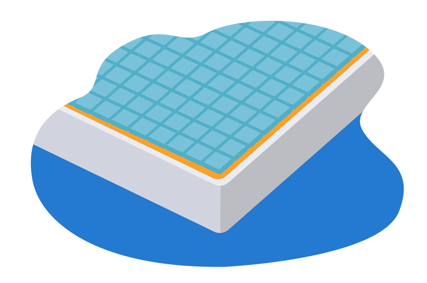 gel mattress grid